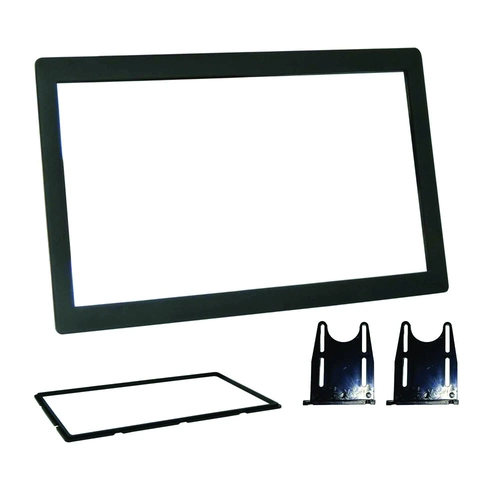 Moldura Fiamon 2 Din Duster/oroch Sem Rádio 18 Black Piano