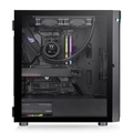 Gabinete Gamer Thermaltake H590 TG, ARGB, Laterais de Vidro, 120mm, mid-Tower,  2x Fans, Preto - CA-1X4-00M1WN-00