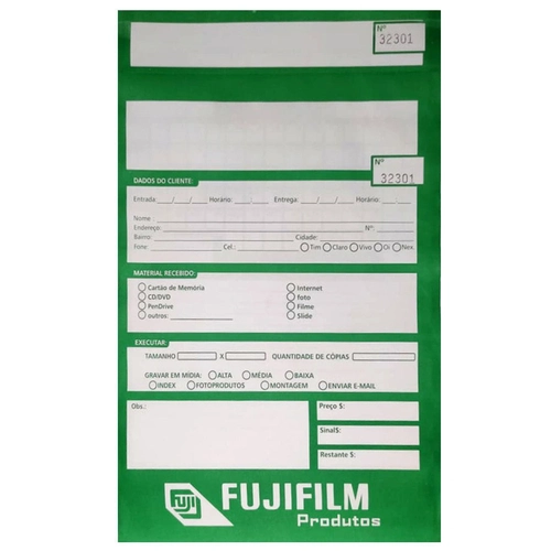 ENVELOPE FUJI FILMES CX C/ 1000