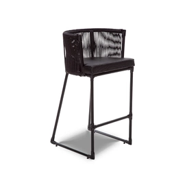 Banqueta Alta em Corda Sintética e Alumínio Epóxi Berlim