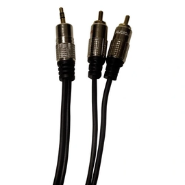 Cabo P2 St + 2rca 1,80m  Metal Profissional Preto C/ Blister Loud