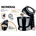 Batedeira Mondial Prática Black com 3 Velocidades – Preta