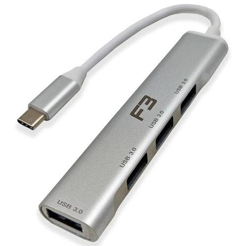Hub Type C para 4 Portas usb 3.0 Branco - JC-TYC-4USB 918