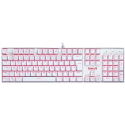 Teclado Gamer Mecânico Redragon Mitra Branco Switch Azul Led Vermelho - K551W-PT-BLUE