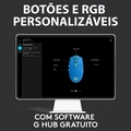 Mouse Gamer Logitech G203, USB, RGB, Lightsync, 6 Botoes, 8.000 DPI, Azul, Com Fio -  910-005795