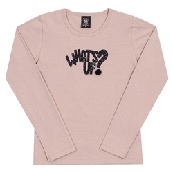 Blusinha Manga Longa Whats Up Grão Randa Mundu - Feminina