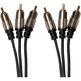 Cabo 3 + 3rca 1,8m Metal Profissional Preto Blistado Loud