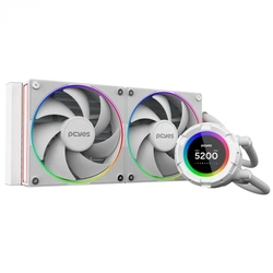 Water Cooler 240mm Pcyes Vision White Ghost - Tela Lcd 2,1 - Vs240wg
