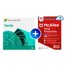 Microsoft 365 Family Esd 6gq-00088 + Total Protection Mcafee 10 Dispositivos - 6gq-00088al