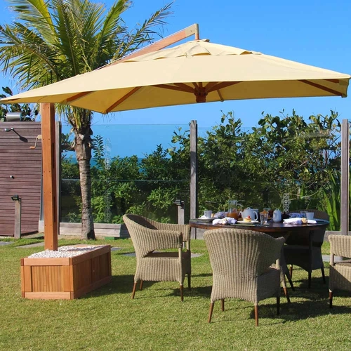 Ombrelone Suspenso com Floreira Quadrado de 300X300 cm Maragogi