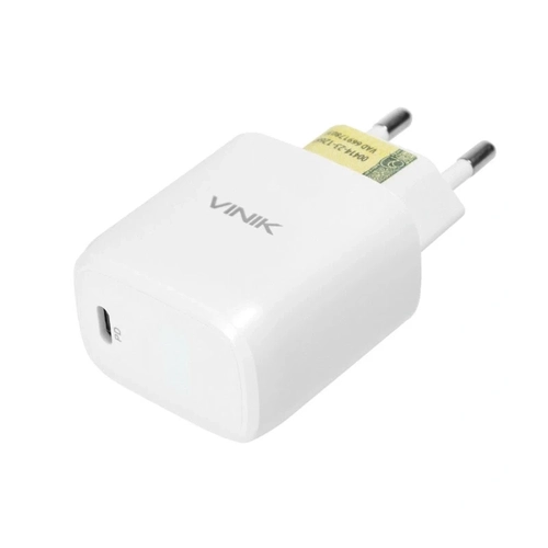 Carregador de Parede Vinik 20w Com 1 Saida Usb-c Tipo-c 12v 1.67a Branco