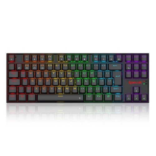 Teclado Mecânico Gamer Redragon Kumara Elite RGB Wireless Preto - K552-KRS PT-BROWN