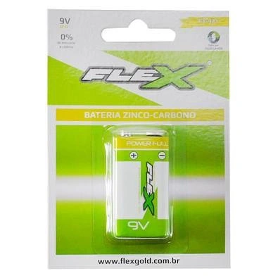 Bateria 9v Zinco Cartela C/1 Carbono Flex
