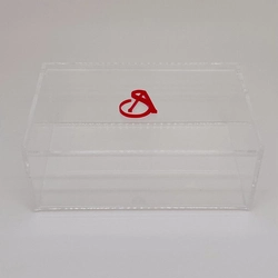 Caixa P tampa articulada - Logo alto relevo inicial ou desenho