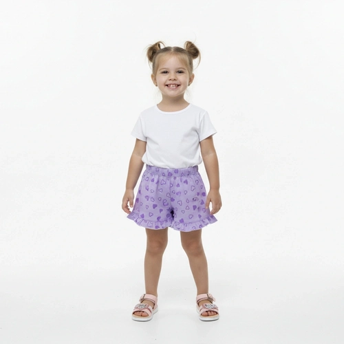 Shorts De Malha By Gus Coraçãozinho Feminino - Lilás