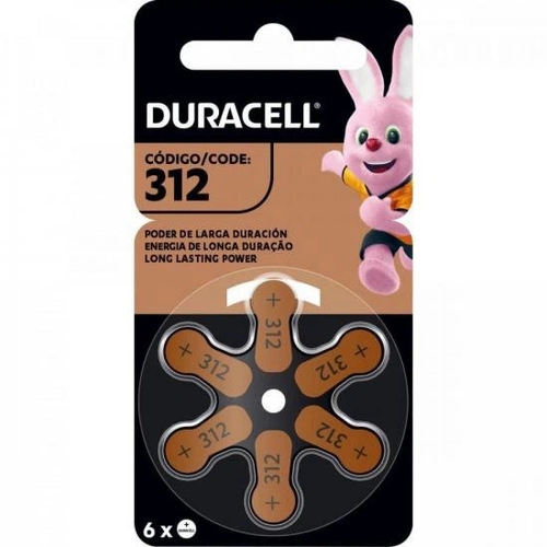 Pilha Auditiva 312 Duracell cartela Com 6 Unid.