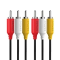 Cabo de Video 3 Rca m para 3 Rca m - 2 Mts - P3r-2