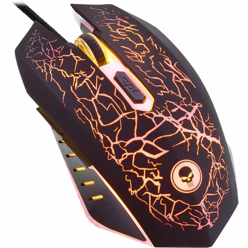 Mouse Gamer Bright Preto Light Com Fio Usb 2400 Dpi - 0447