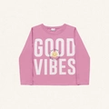 Blusinha Manga Longa Good Vibes Rosa Fakini – Feminina
