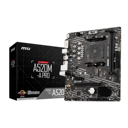 Placa Mãe MSI A520M-A PRO AM4 2xDDR4 HDMI DVI-D M.2 USB 3.2