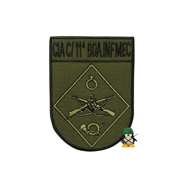 Distintivo de Organização Militar Bordado - DOM - Baixa Visivilidade (Cia C/ 11ª Bda Inf Mec)