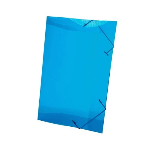 Pasta Aba Elástico Plástica Azul PP Oficio Line Dello