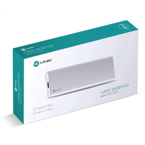 Case Externo P/ Ssd M.2 Sata Usb 3.1 Tipo C Type C P/ Usb - Vinik