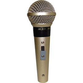 Microfone C/fio Sm-58 P4 Dinamico Champanhe Leson
