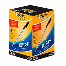 Caneta Esferográfica Bic Cristal 1.0mm Preta Caixa Com 50 Unidades