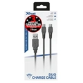 Cabo Micro USB tipo Y Trust Duo Cable GXT 222 T20165 Ponta Dupla Preto 3.5m