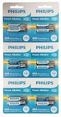 Pilha AAA Philips c/6 pares.