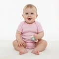 Body Manga Curta Para Bebê Taita Unissex - Rosa Médio