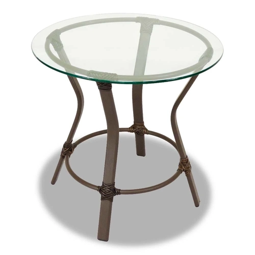 Mesa de Centro em Fibra Sintética e Alumínio Vidro Epóxi Porto Rico