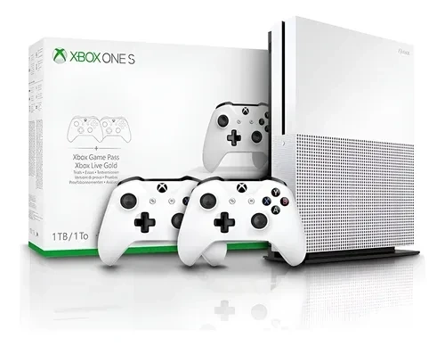Microsoft Xbox One S 1tb 2 Controles - Branco