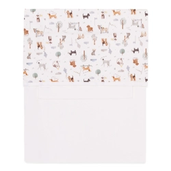 Jogo de Lençol de Berço Suedine Masculino - Cachorrinho no Parque