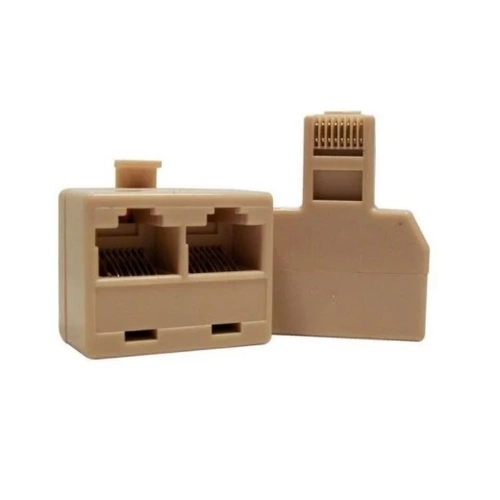 Daptador Duplicador Rj45 - 1 Macho P/ 2 Fêmeas