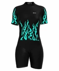 Macaquinho de Ciclismo Feminino Menta