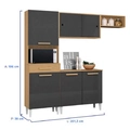 Conj Cozinha Aramoveis Izabelle 06 Pts e 01 Gvt C/ - 2002115926
