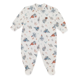 Macacão Manga Longa Estampado com Ziper Suedine Masculino – Mar