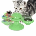 Brinquedo Giratório Interativo Rosa para Gatos com Bolinha Pet - Rosa