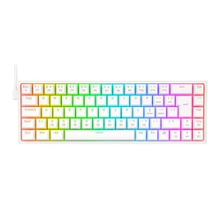 Teclado Gamer Redragon Castor Branco Switch Blue - K631W-RGB-PT-BLUE