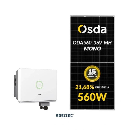 Gerador Edeltec Solar Saj 19,60 Kwp Tri. 380v Fibromadeira (15k/560w)
