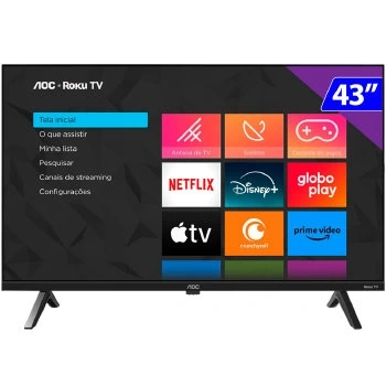 Tv 43p Aoc Led Smart Roku Wifi Full Hd Usb Hdmi - 43s5045