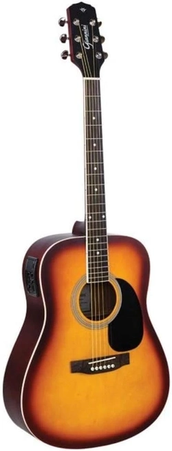 VIOLÃO GIANNINI DREADNOUGHT GD1 EQ TS – ELETROACÚSTICO / SUNBURST / AÇO / EQUALIZADOR