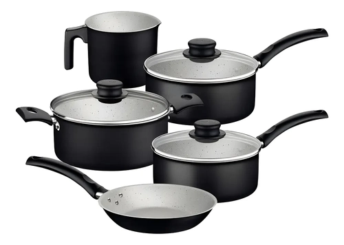 JOGO DE PANELAS COOKWARE TURIM 5PC TRAMONTINA PRETO