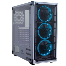 Gabinete Gamer Redragon Wheel Jack White Mid Tower RGB Lateral E Frontal Em Vidro Branco - GC-606WH