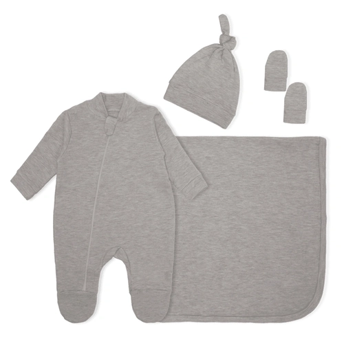 Kit Saída Maternidade Liso Mescla Baby - Unissex