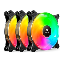 Kit Cooler Gabinete com 3 Fans 120mm Redragon ARGB GC-F013