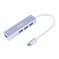 Hub Usb-C Tipo-C Para USB 3.0 + Rj45 1000Mbps Gigabit Vinik - HC-4RJ