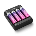 Carregador de Pilhas e Bateria Aa/aaa USB Acompanha 2 Pilhas Aa 1500mah Preto - 46rscusb0000
